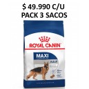 X3 SACOS  ROYAL CANIN MAXI ADULTO 15 KG 