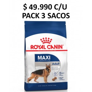 X3 SACOS  ROYAL CANIN MAXI ADULTO 15 KG 